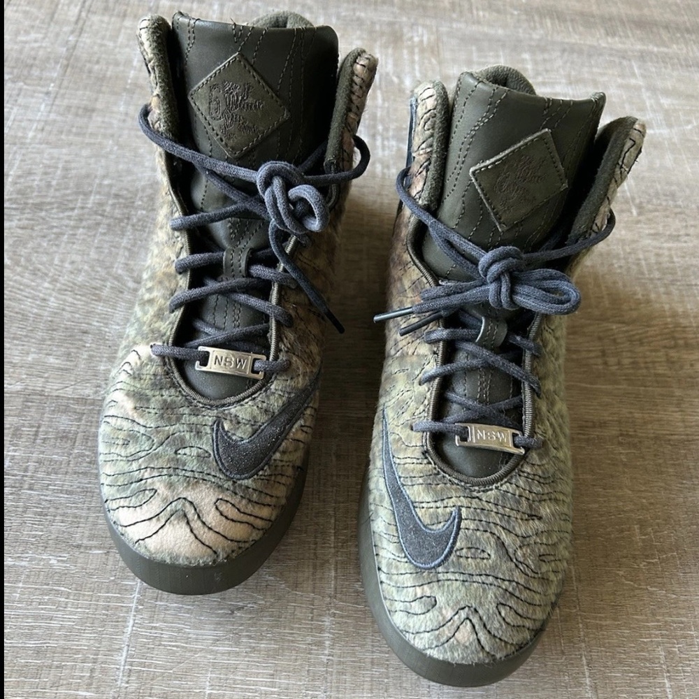 ▶️ Nike LeBron NSW Lifestyle Dark Loden Leopard Size 9 Mens 616766-301 Rare